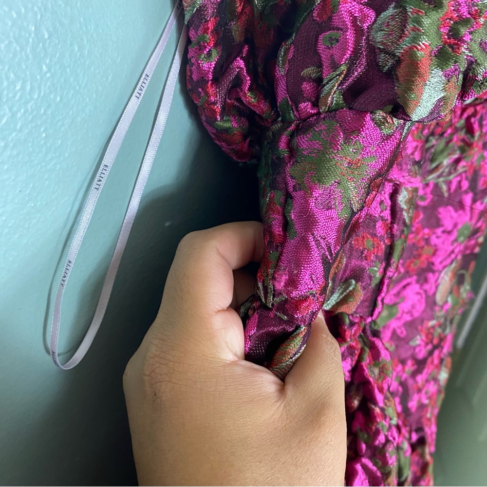 Elliatt Fuchsia Floral Strapless Maxi Dress - Picture 9 of 15